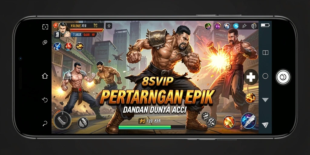 Screenshot utama 8SVIP menampilkan aksi seru dalam gameplay.