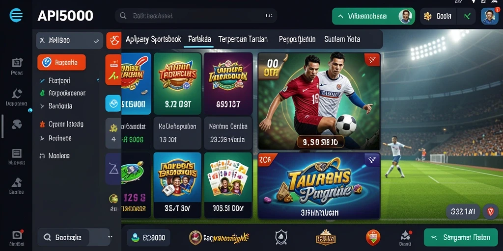 Tampilan screenshot gameplay aplikasi Sportsbook API5000