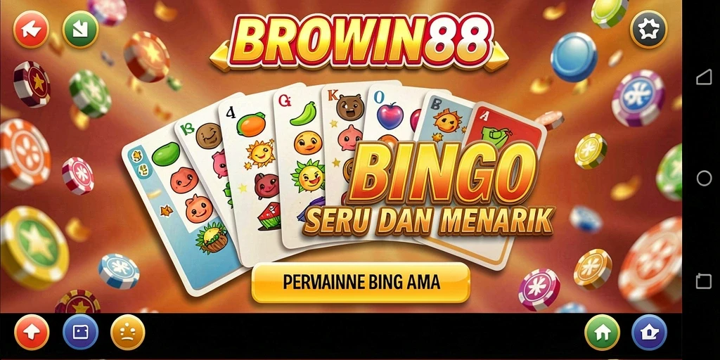 Tampilan gameplay BROWIN88 dengan kartu Bingo yang menarik.