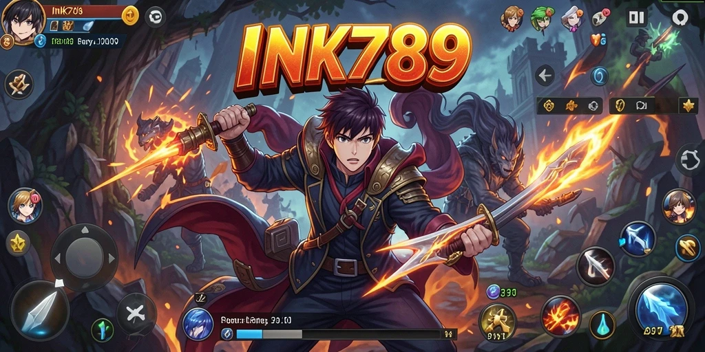Tampilan gameplay INK789 yang penuh aksi dan petualangan.