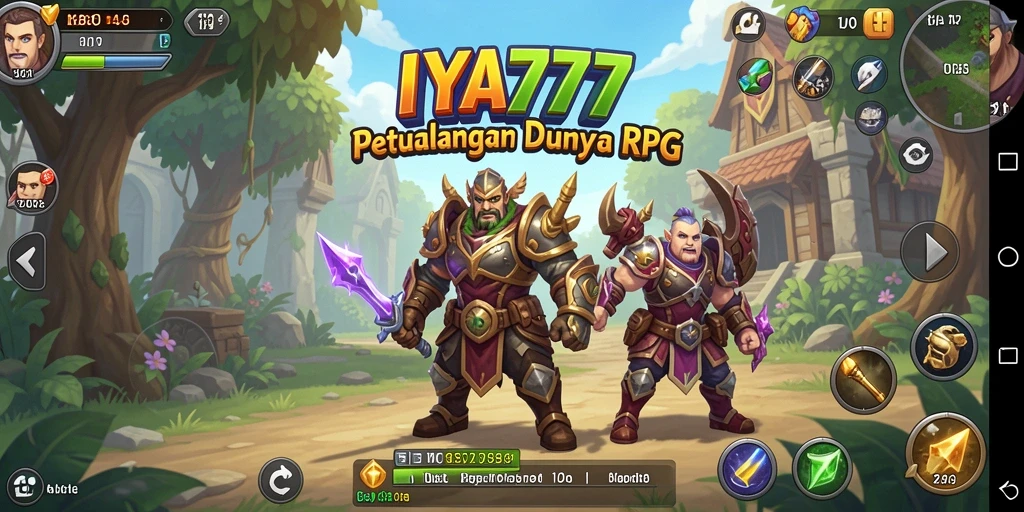Screenshot menampilkan karakter beraksi dalam pertempuran RPG.