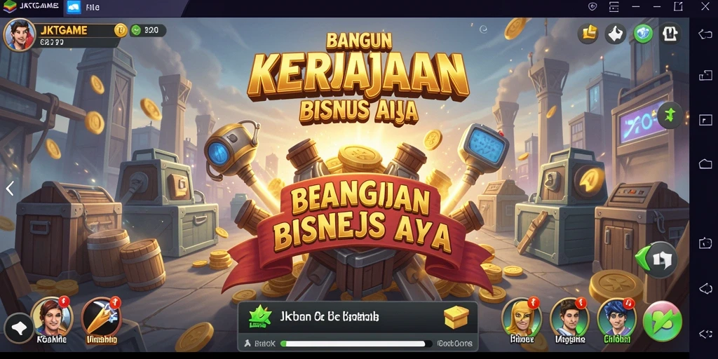 Tampilan gameplay memikat JKTGAME yang menunjukkan strategi bisnis.