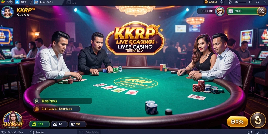 Tampilan gameplay Live Casino yang mengesankan dan interaktif.