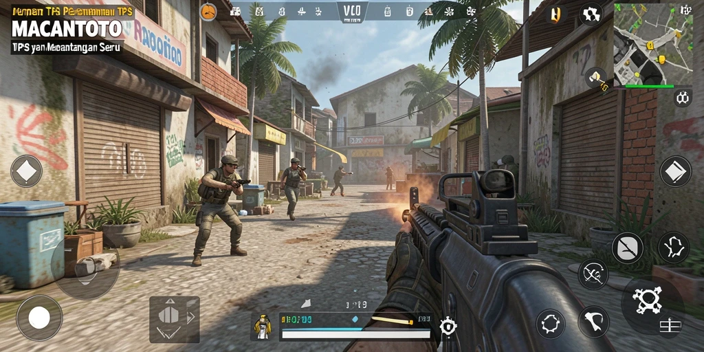Tampilan gameplay seru dari MACANTOTO dalam mode TPS.