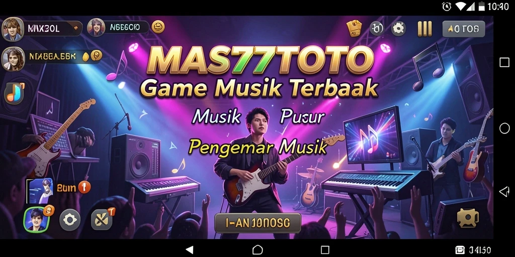Tampilan menarik dari game MAS77TOTO dengan gameplay musik yang seru.