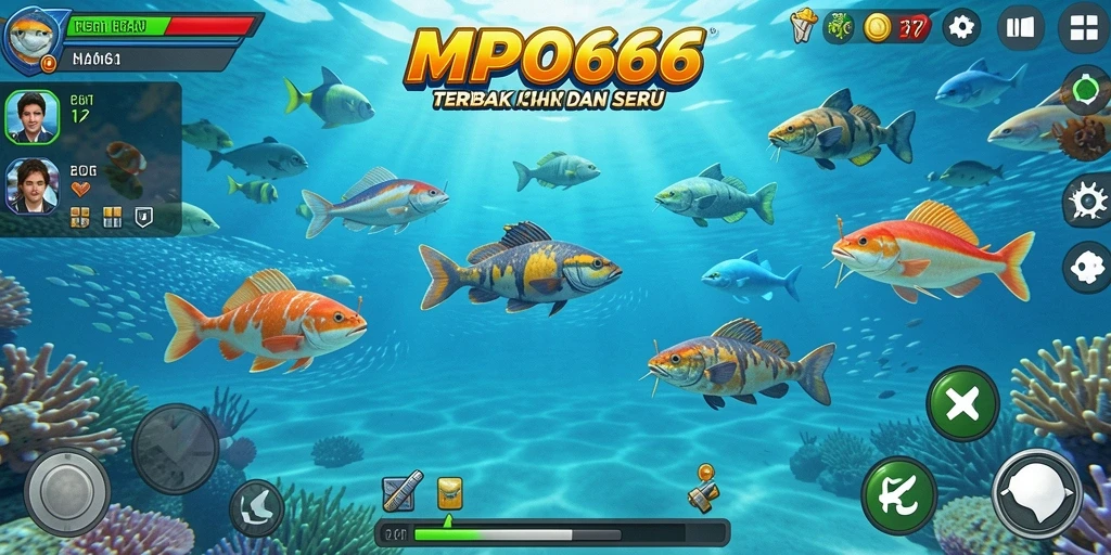 Tampilan gameplay MPO666 yang menegangkan saat menangkap ikan.