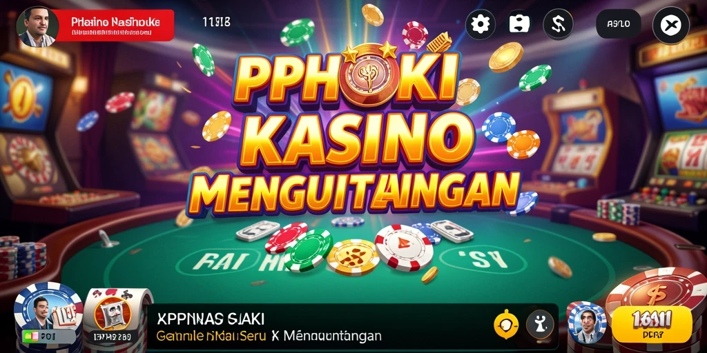 Tampilan gameplay mengasyikkan dari PPHOKI yang menampilkan suasana Kasino.