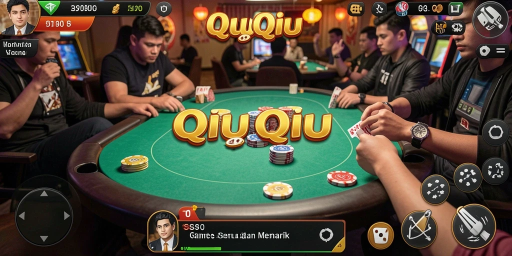Screenshot gameplay QiuQiu yang penuh aksi dan strategi.