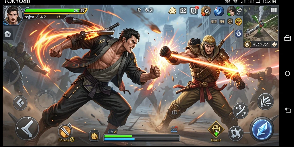 Screenshot gameplay TOKYO88 yang menunjukkan pertarungan seru.