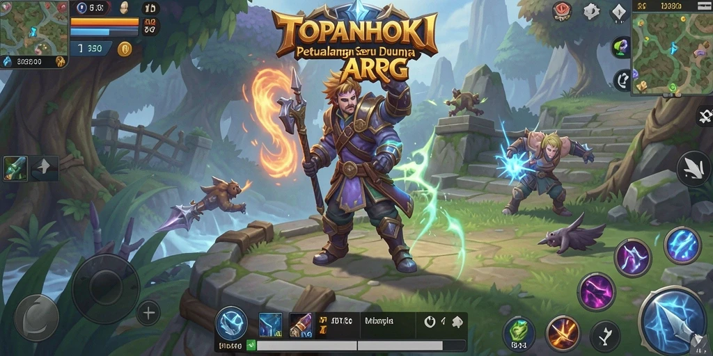 Tampilan gameplay seru dalam dunia ARPG TOPANHOKI.